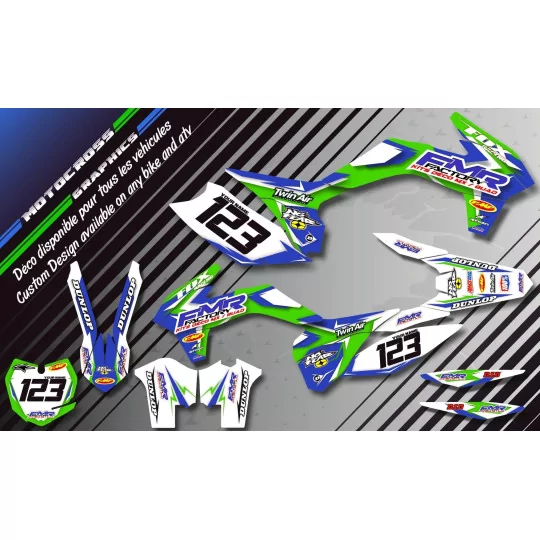 Kit adesivos moto KIT ADESIVOS QUAD FMR FACTORY VERDE (REF:PRDA13B)