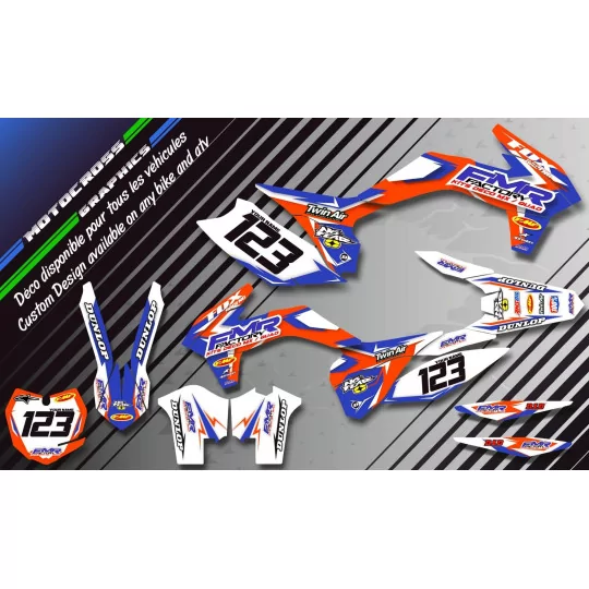 Kit adesivos moto KIT ADESIVOS QUAD FMR FACTORY LARANJA (REF:PRDA13C)