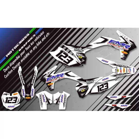 STICKERSET motor Stickerset QUAD FMR FACTORY WIT (REF:PRDA13WT)