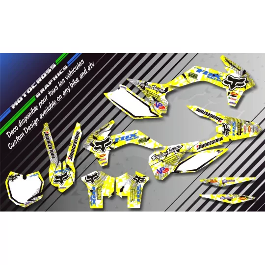 STICKERSET motor Stickerset QUAD FOX CAMO GEEL (REF:PRDA9D)