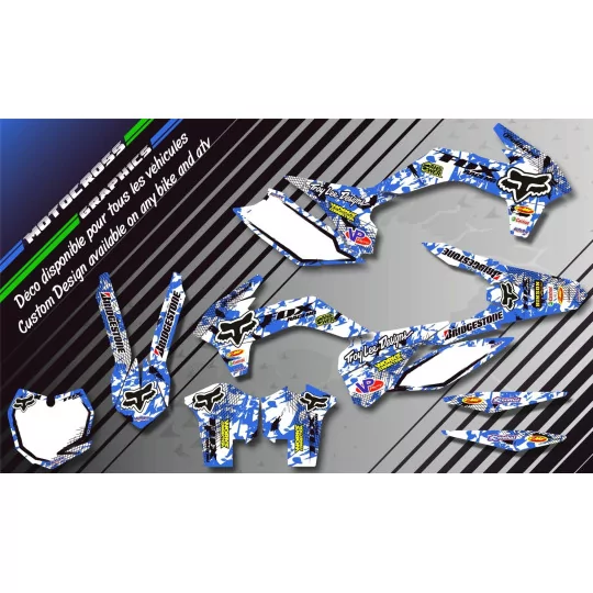 STICKERSET motor Stickerset QUAD FOX CAMO BLAUW (REF:PRDA9E)