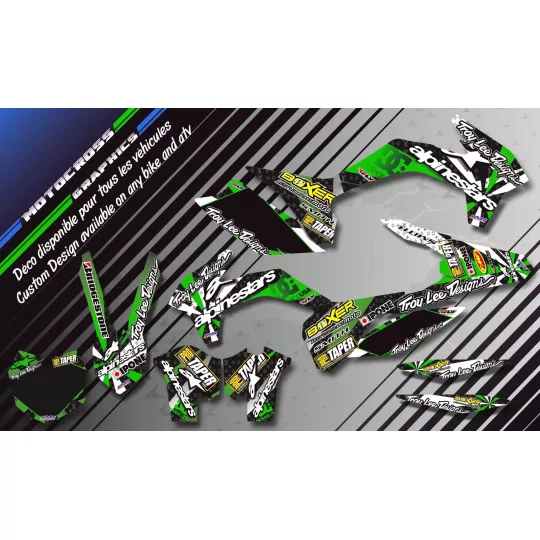 Kit adesivos moto KIT ADESIVOS QUAD ALPINESTARS VERDE (REF:PRDA4B)