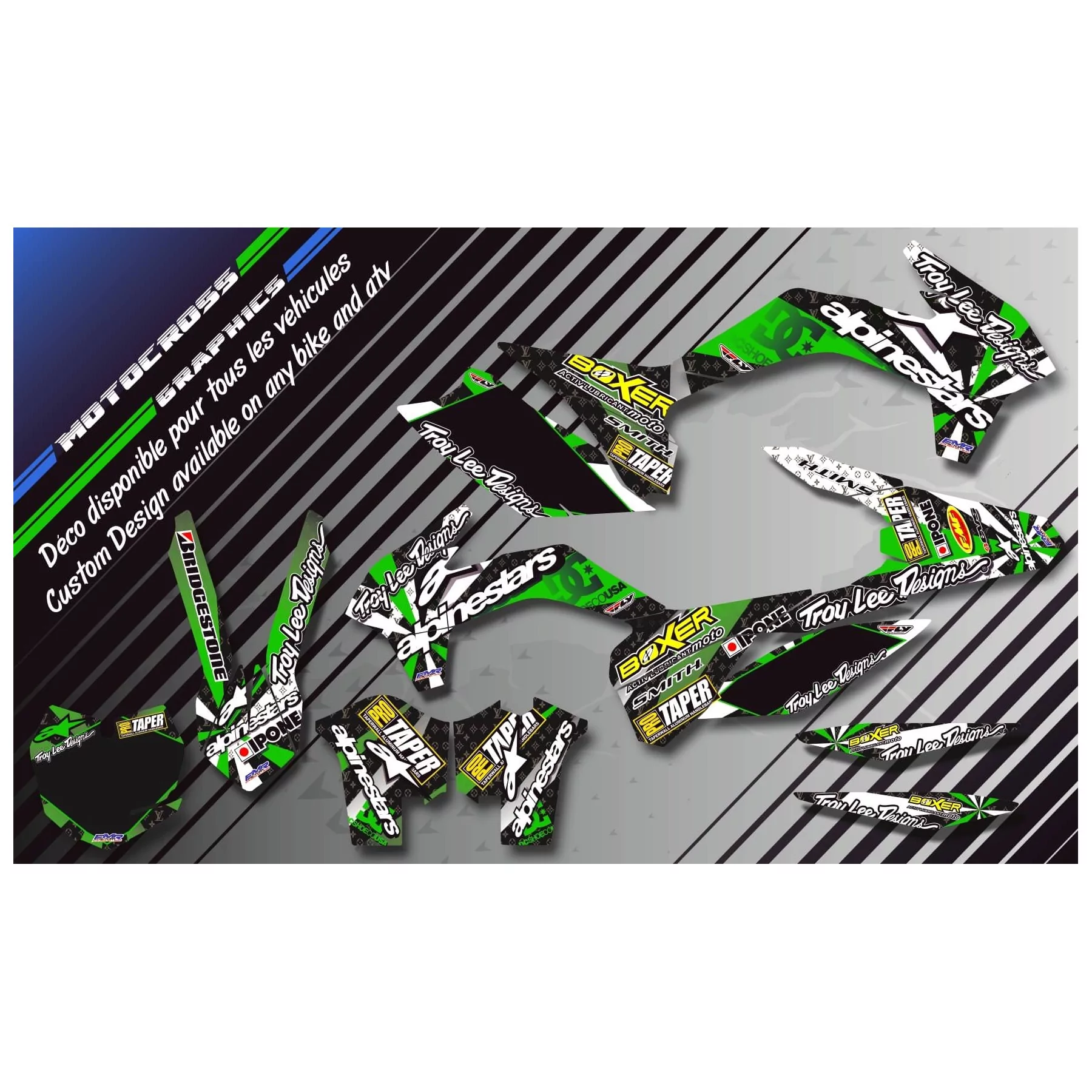 DEKOR Moto DEKOR QUAD ALPINESTARS GRÜN (REF:PRDA4B)