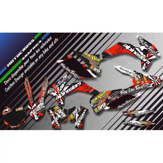 Kit adesivos moto KIT ADESIVOS QUAD ALPINESTARS VERMELHO (REF:PRDA4C)