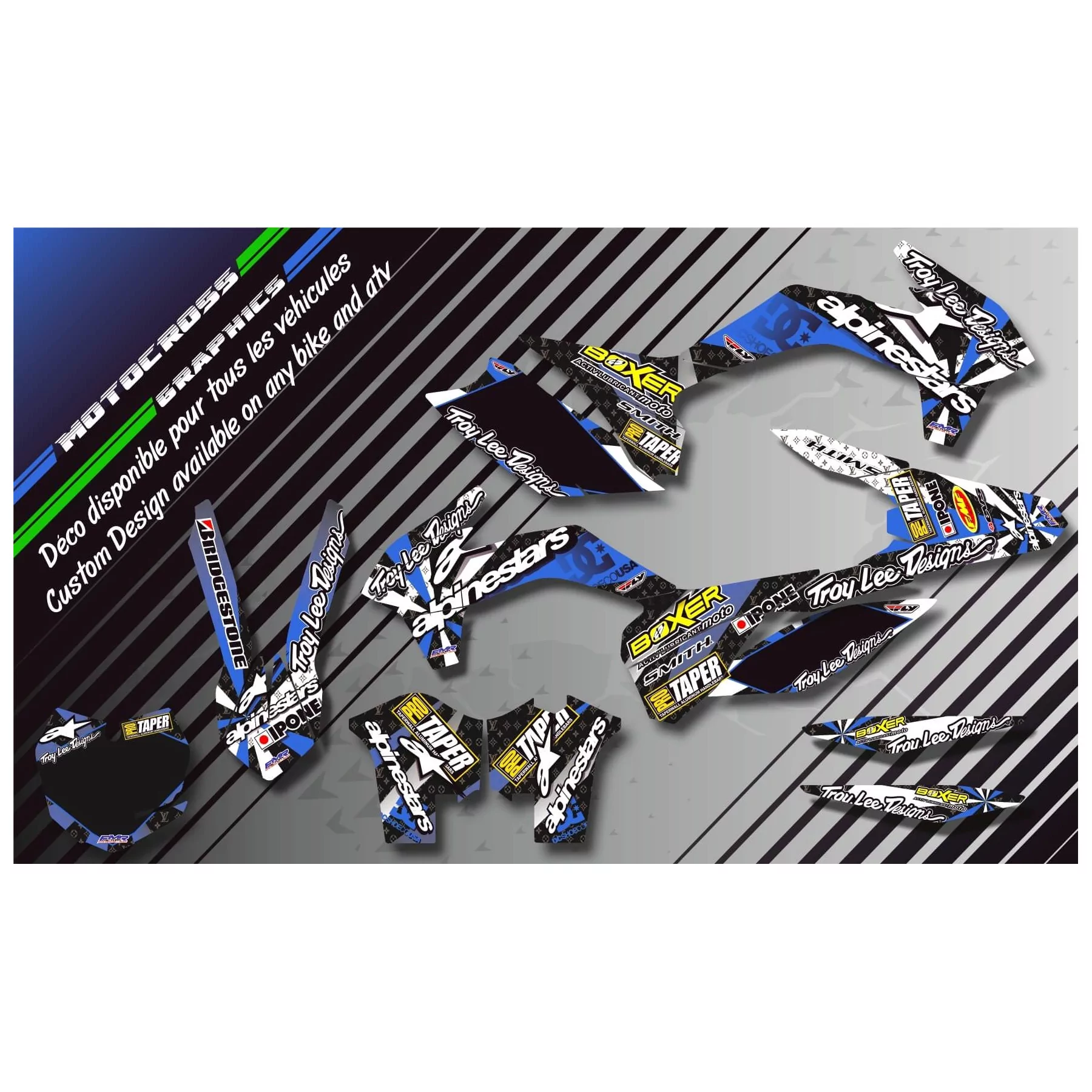 GRAPHICS moto GRAPHICS QUAD ALPINESTARS BLUE (REF:PRDA4D)