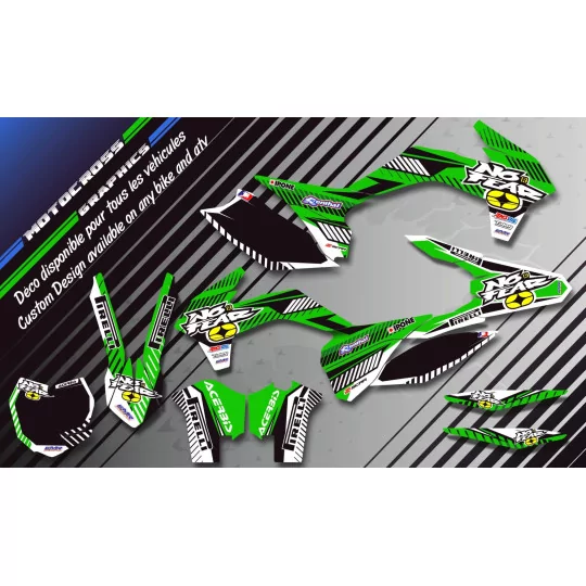 Kit adesivos moto KIT ADESIVOS QUAD no fear VERDE (REF:PRDA5C)