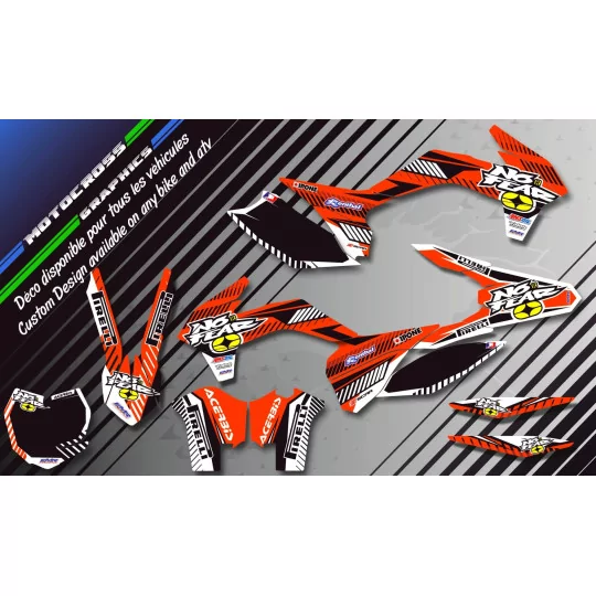 Kit adesivos moto KIT ADESIVOS QUAD no fear LARANJA (REF:PRDA5A)