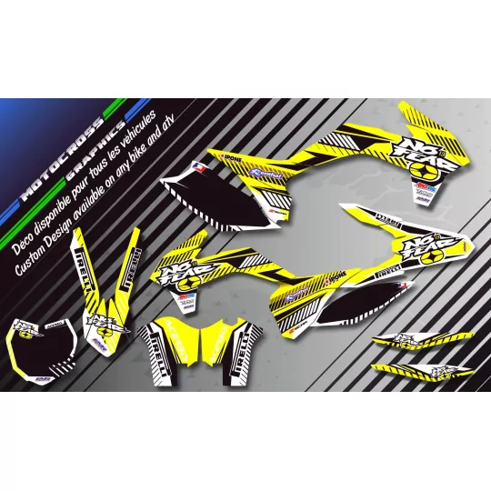 Kit adesivos moto KIT ADESIVOS QUAD no fear AMARELO (REF:PRDA5D)
