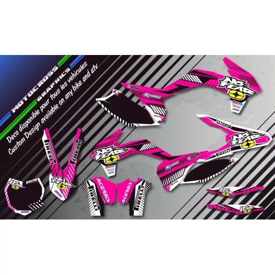 STICKERSET motor Stickerset QUAD no fear ROZE (REF:PRDA5G)