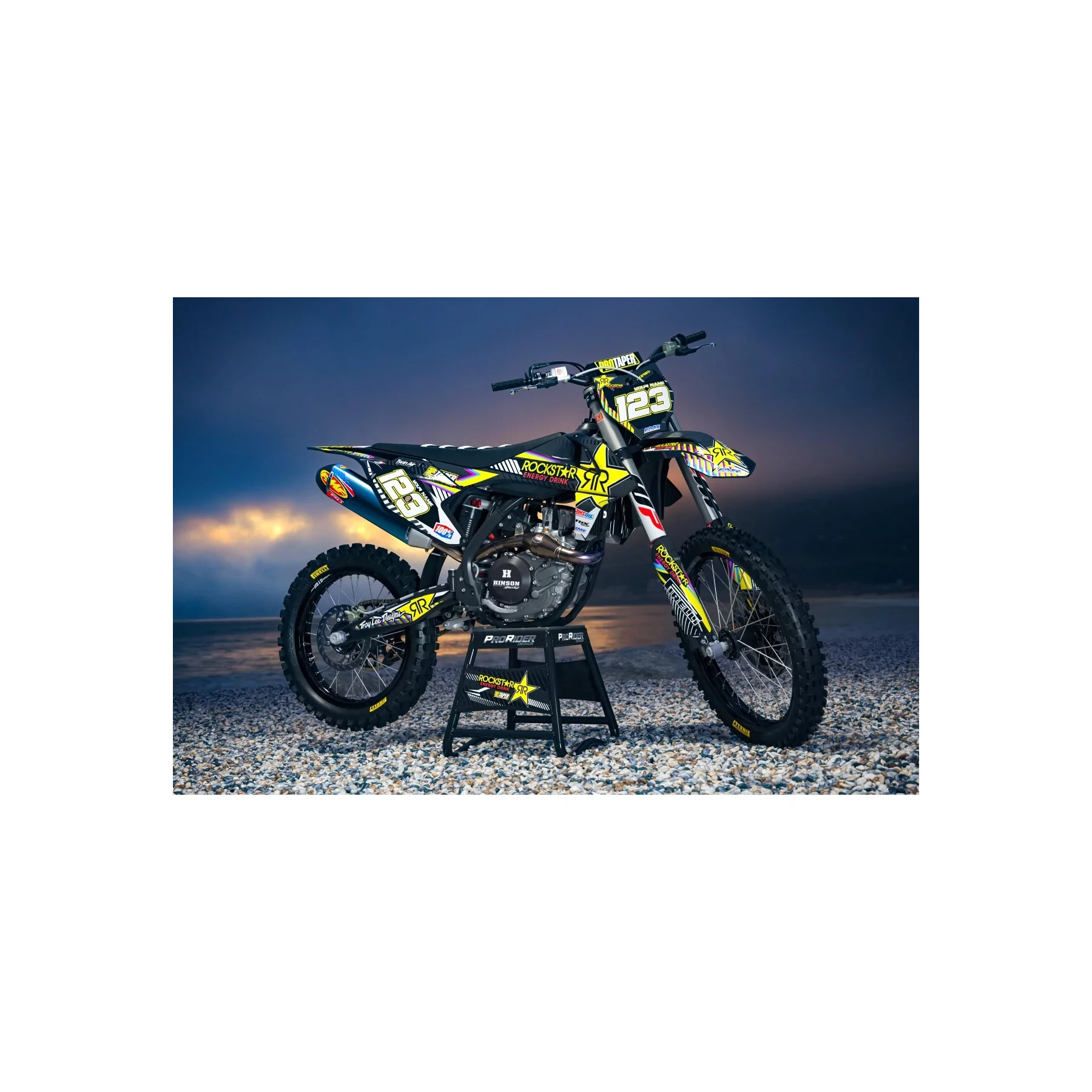 STICKERSET motor Stickerset MOTOCROSS PERSO ROCKSTAR Beperkte Editie roze