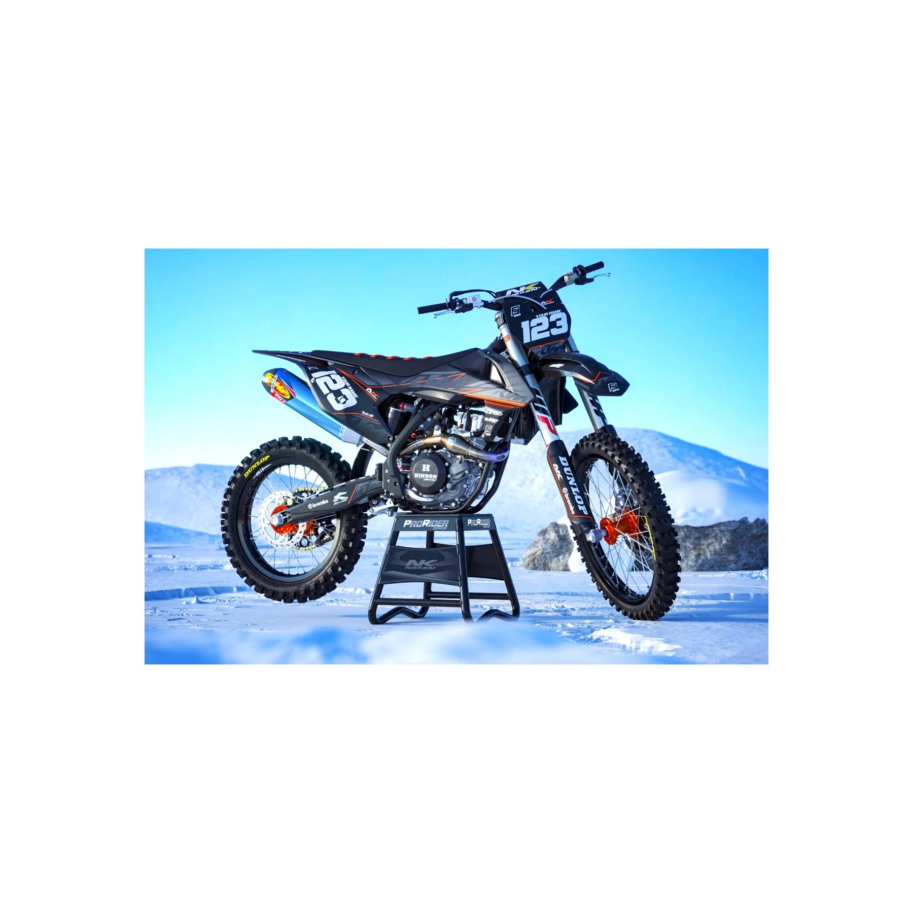 DEKOR Motorrad Dekor Motocross KTM FACTORY NEKEN BLACK MATE (ref:prda31c)