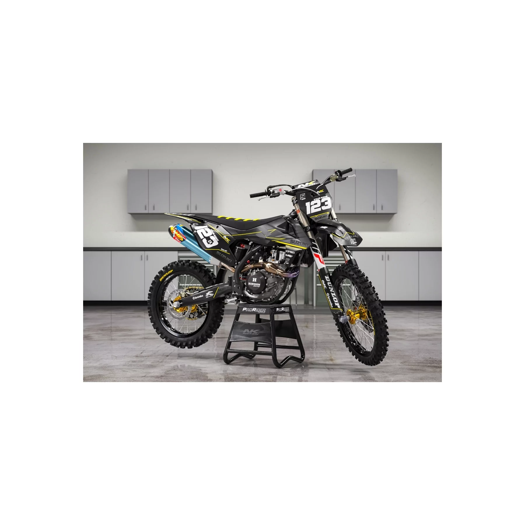 Kit adesivos moto KIT ADESIVOS Motocross SUZUKI FACTORY NEKEN BLACK MATE (ref:prda31d)