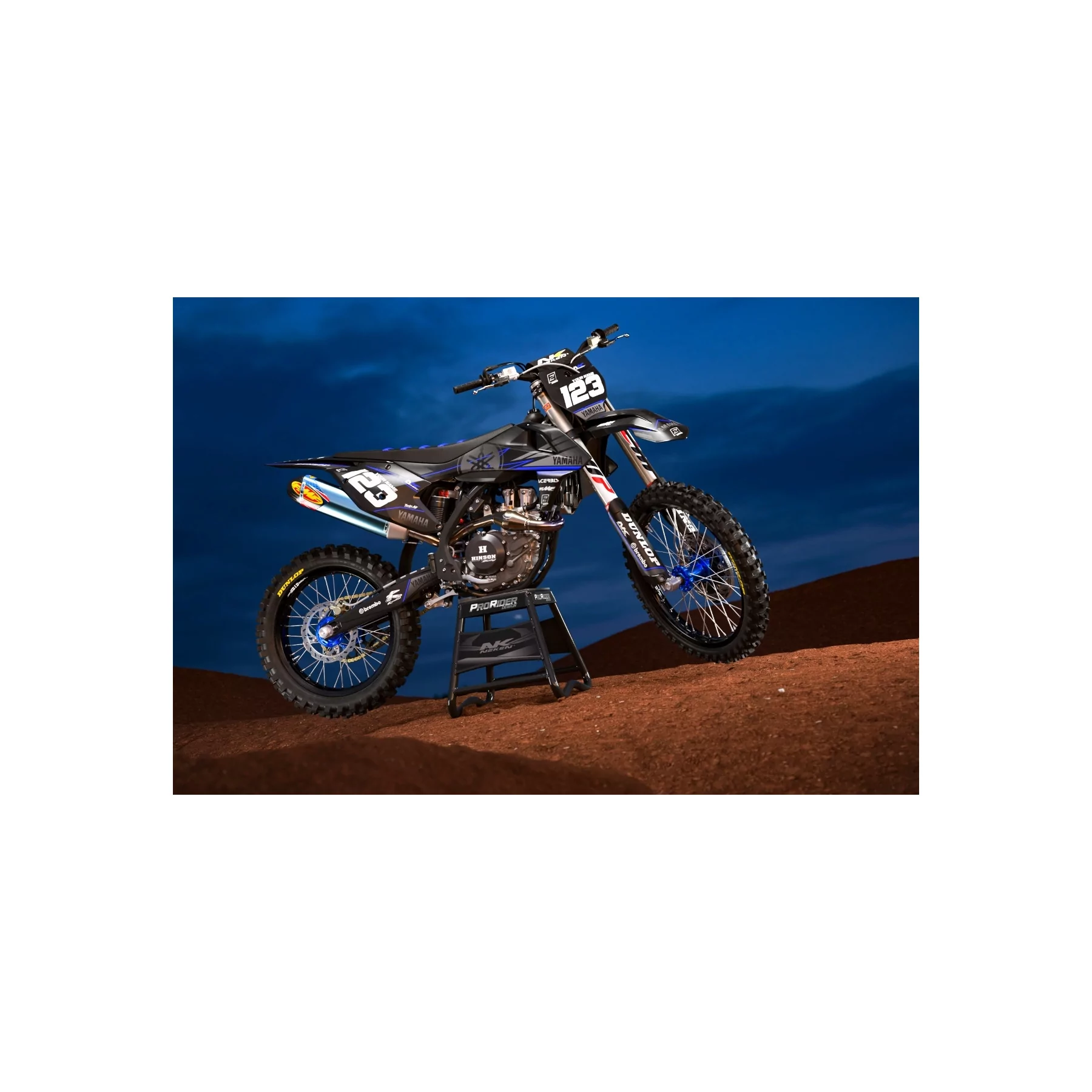 Kit adhesivos moto KIT ADHESIVOS MOTOCROSS PERSO Yamaha FACTORY NEKEN BLACK MATE (ref:prda31e)