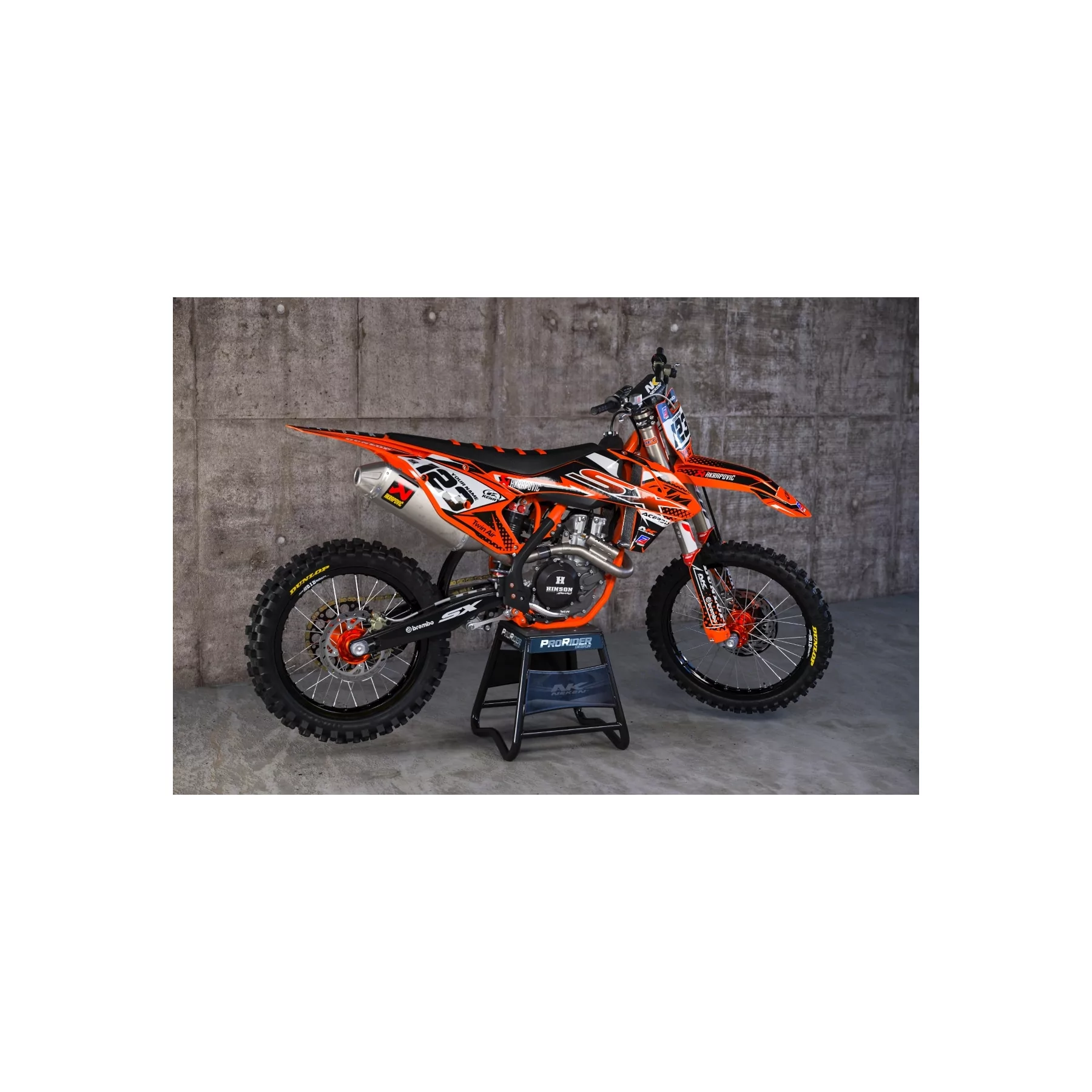 Kit adesivos moto KIT ADESIVOS Motocross KTM FACTORY ENERGY laranja (ref:prda33c)
