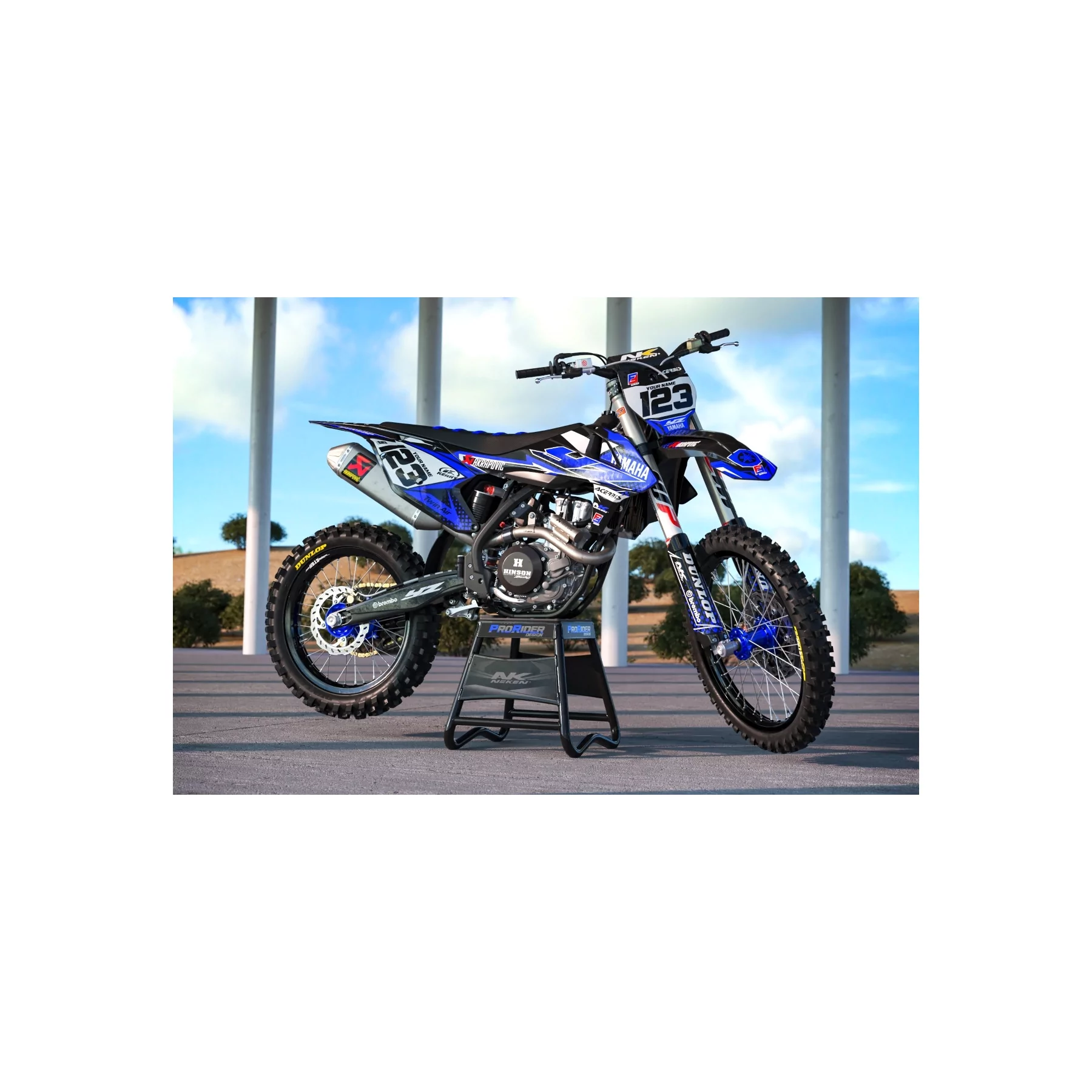 STICKERSET moto Stickerset MOTOCROSS PERSO Yamaha FACTORY ENERGY blauw (ref:prda33e)