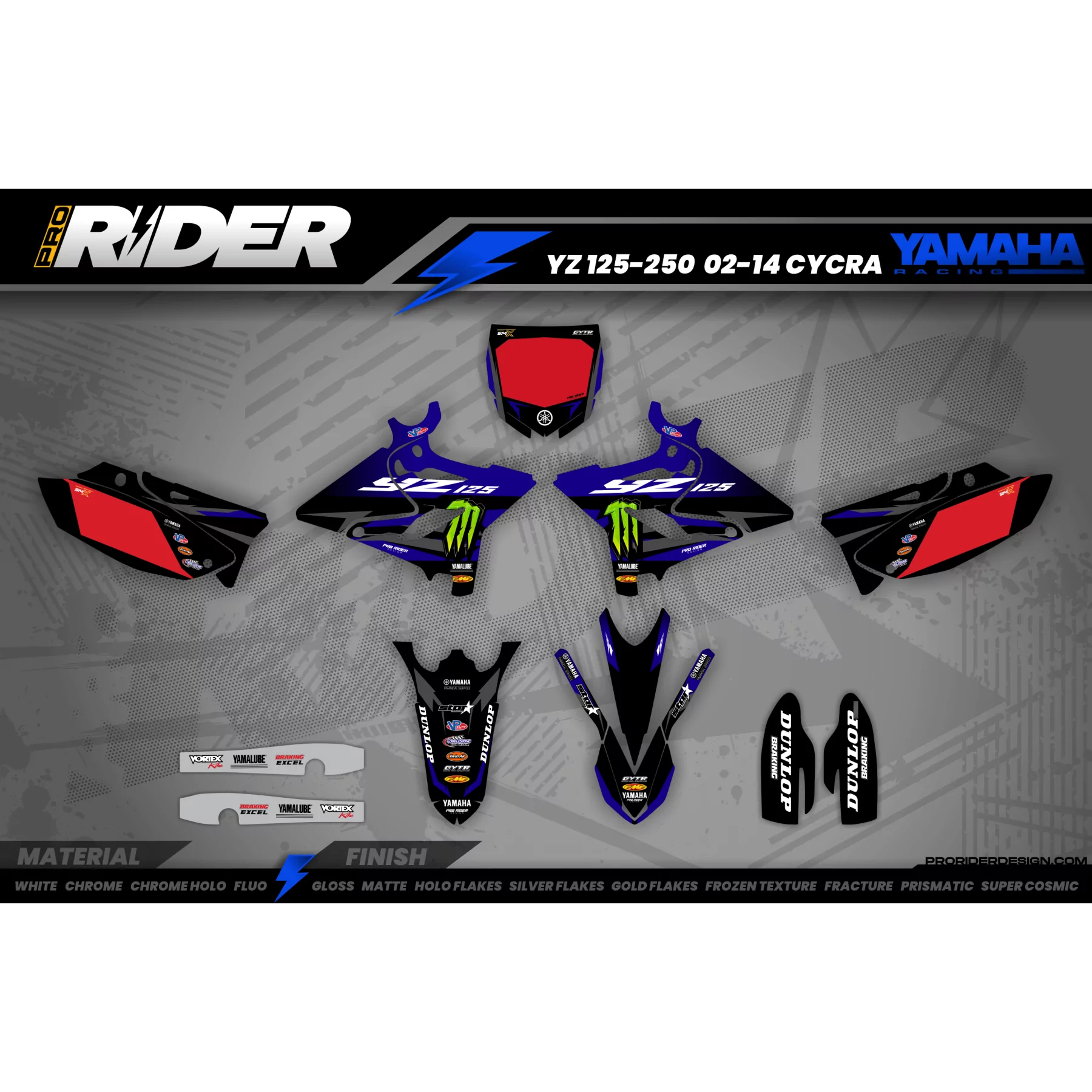 Kit adesivos moto KIT ADESIVOS Motocross YZ YZF TTR YAMAHA ENERGY TOMAC