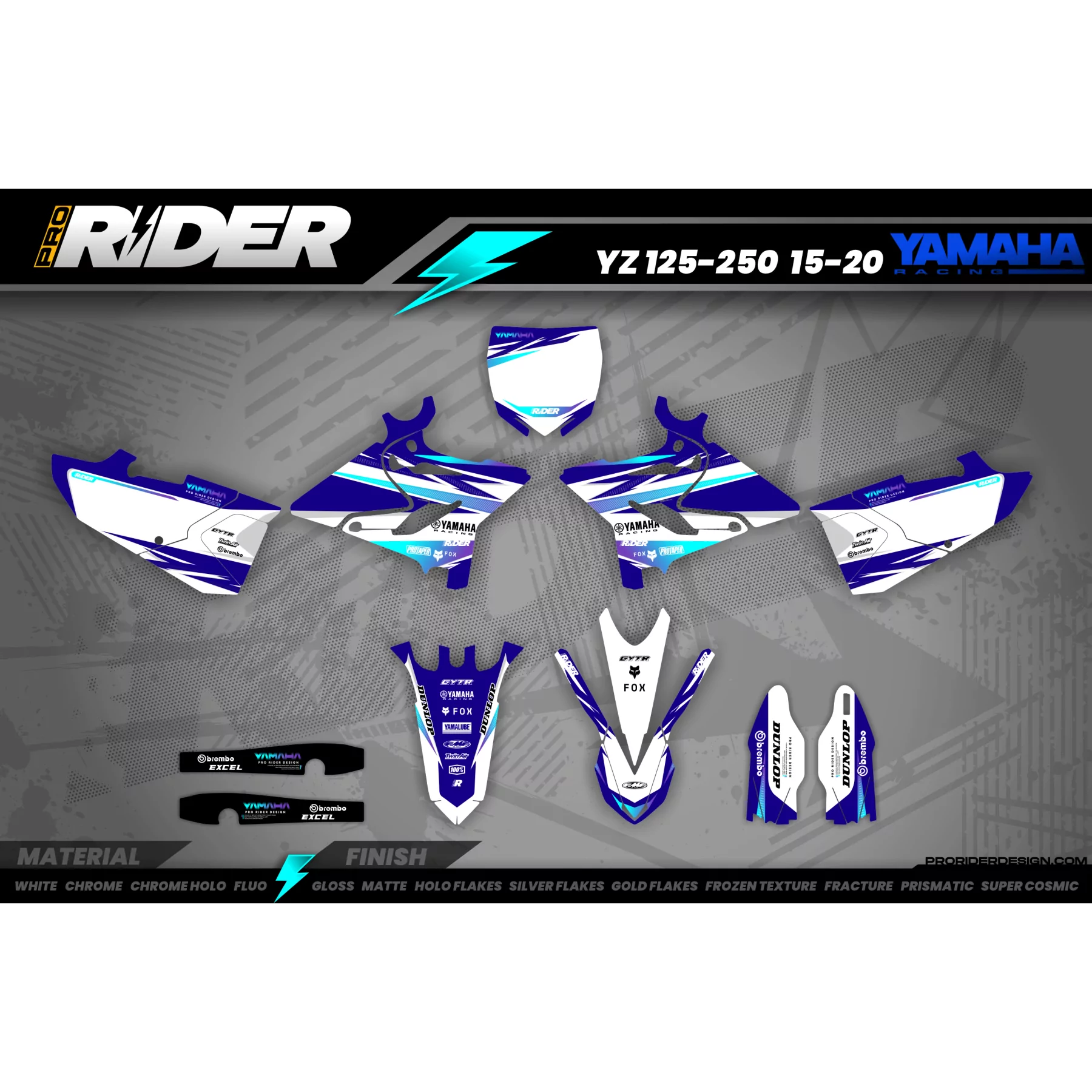 Grafiche moto Grafiche MOTOCROSS YAMAHA YZ/YZF/WRF IMPULSE BLUE