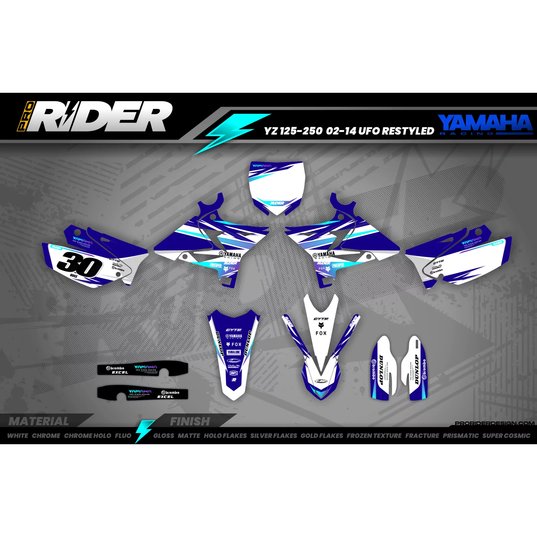 Grafiche moto Grafiche MOTOCROSS YAMAHA YZ/YZF/WRF IMPULSE BLUE