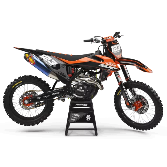 GRAPHICS kit moto Graphics Motocross KTM BUD RACING BLACK|ORANGE (REF:PRDA36C1)
