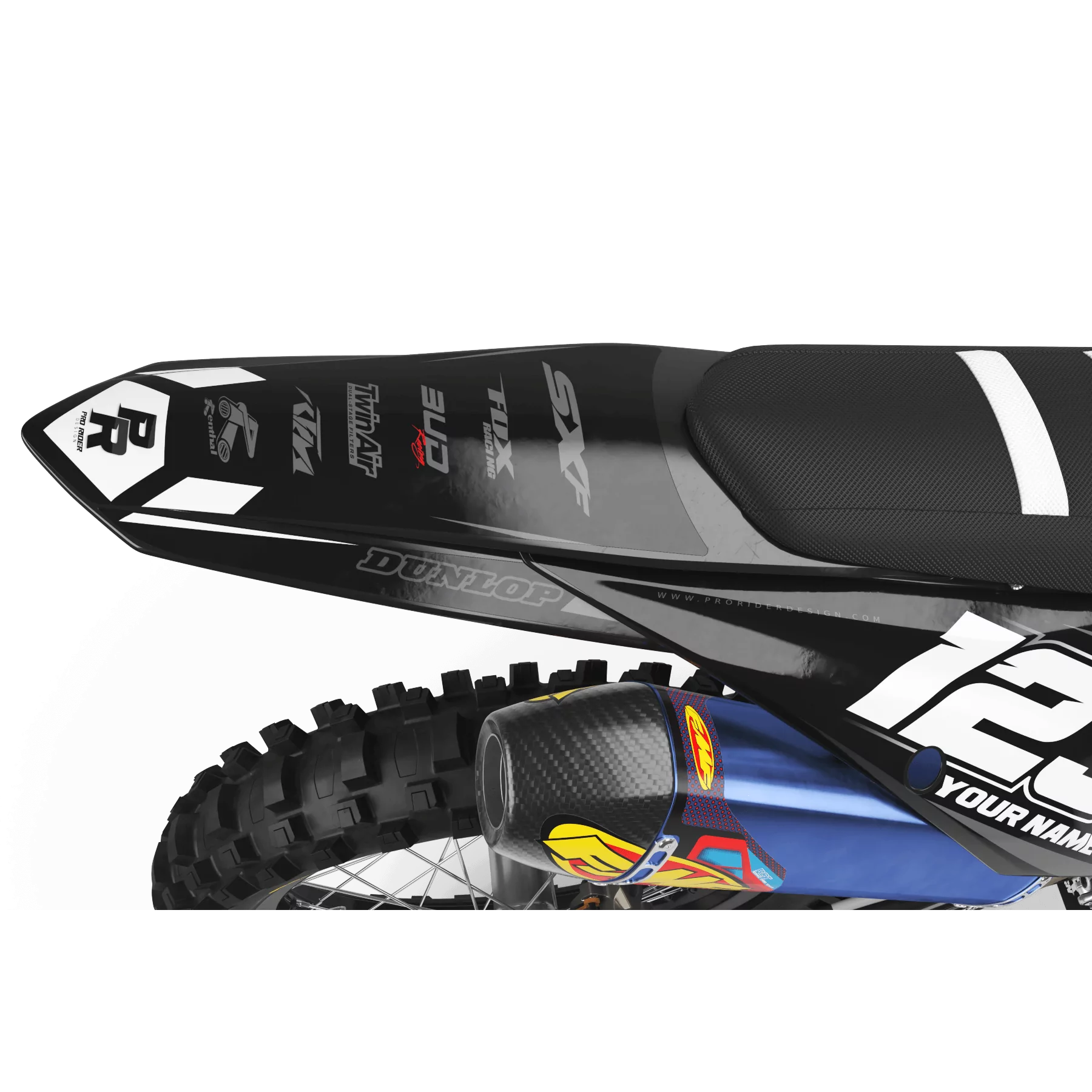 STICKERSET moto Stickerset Motocross KTM BUD RACING ZWART|WIT (REF:PRDA36C5)