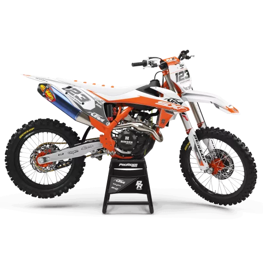 Stickerset moto STICKERSET Motocross KTM BUD RACING ORANJE|WIT (REF:PRDA36C6)