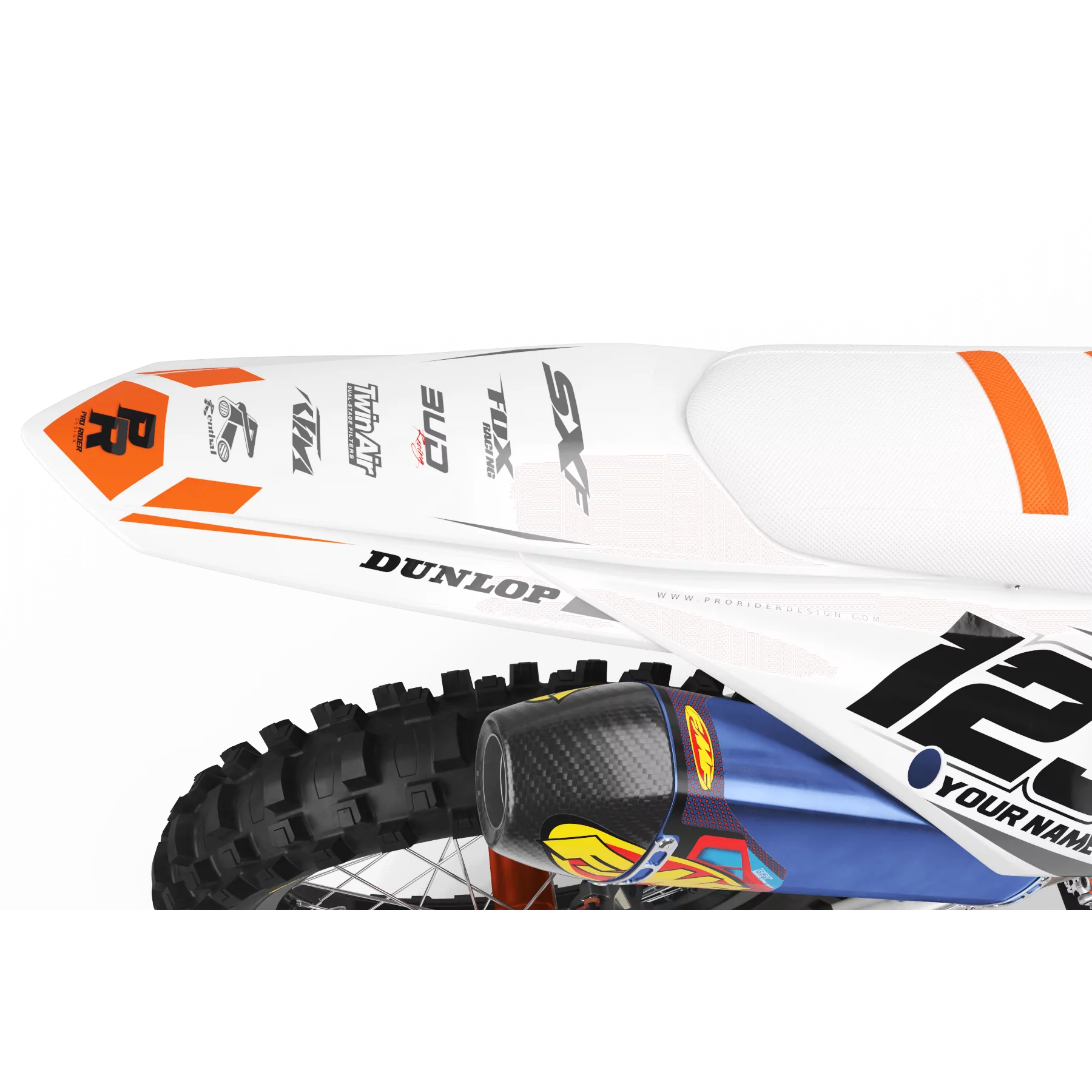 STICKERSET moto Stickerset Motocross KTM BUD RACING ORANJE|WIT (REF:PRDA36C6)