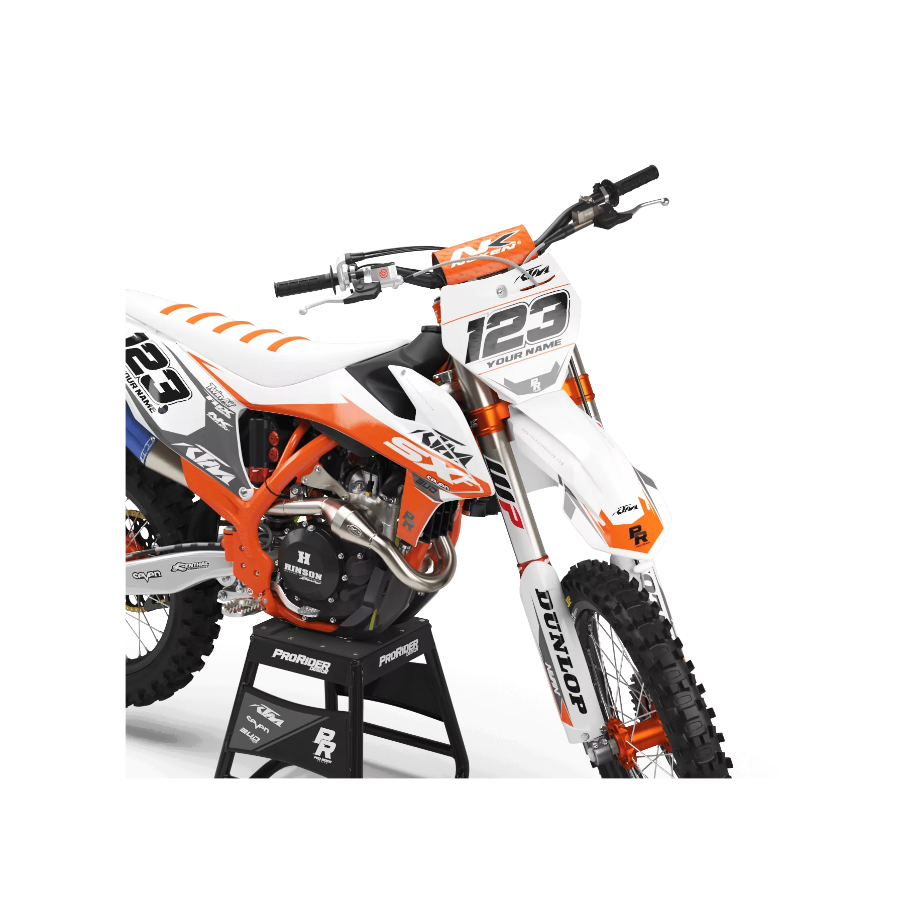 Kit adesivos moto KIT ADESIVOS Motocross KTM BUD RACING LARANJA