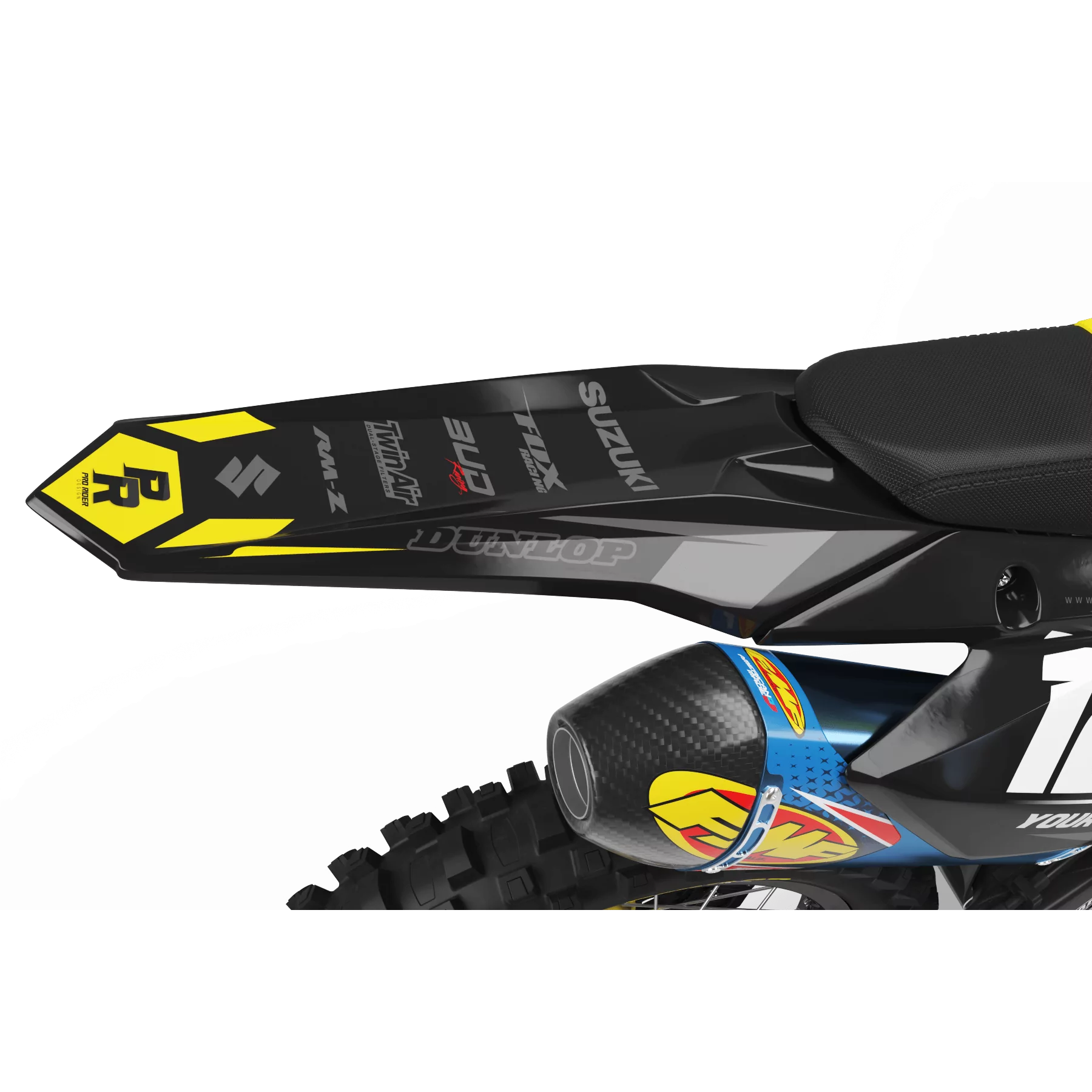 grafiche moto GRAFICHE Motocross SUZUKI BUD RACING NERO|GIALLO (REF:PRDA36D1)