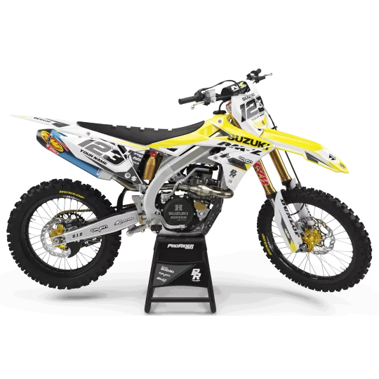 Stickerset moto STICKERSET Motocross SUZUKI BUD RACING WIT