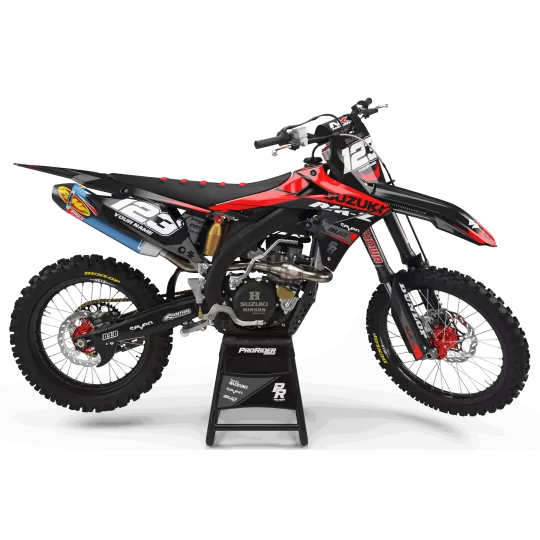 Kit adesivos moto KIT ADESIVOS Motocross SUZUKI BUD RACING PRETO|VERMELHO (REF:PRDA36D4)