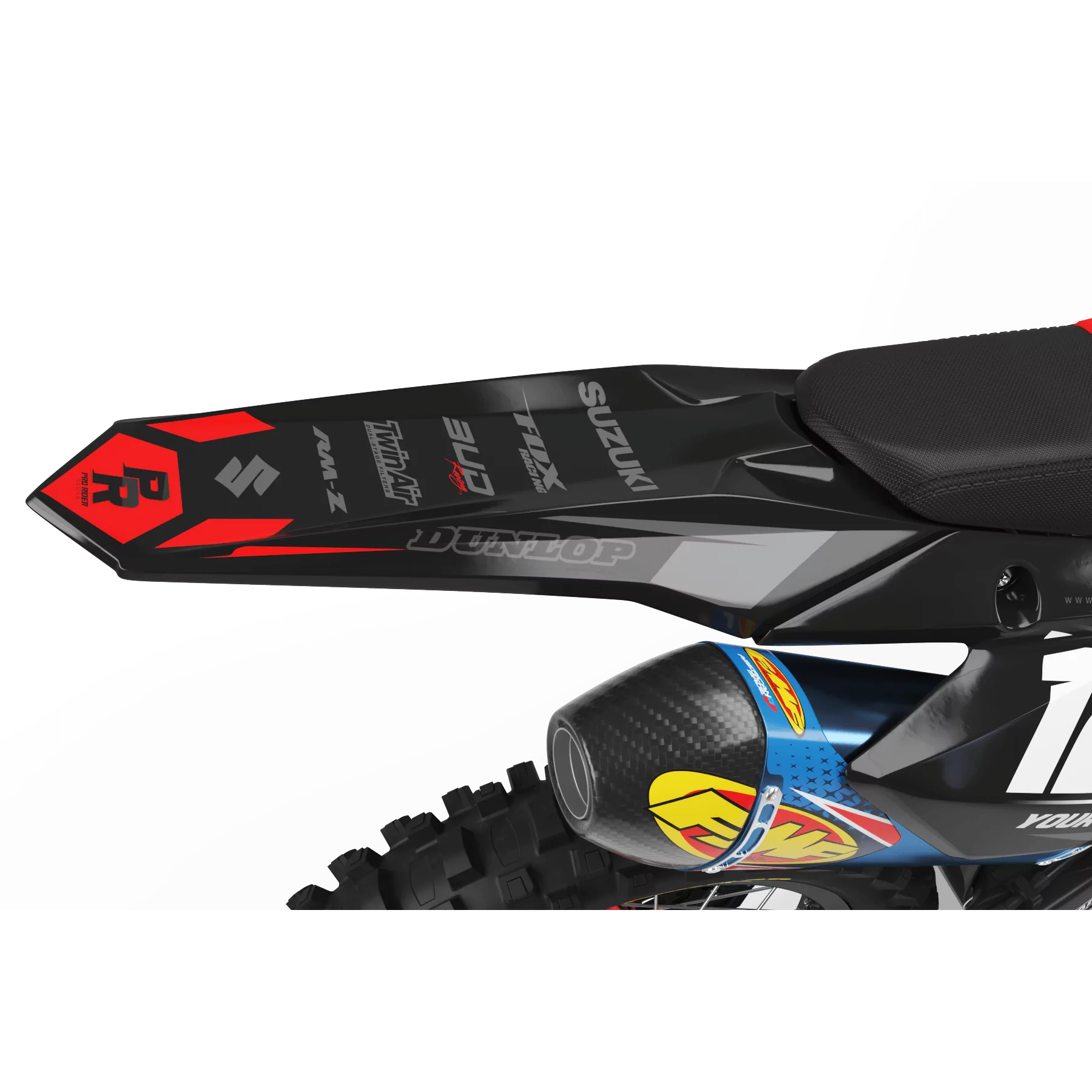 grafiche moto GRAFICHE Motocross SUZUKI BUD RACING NERO|ROSSO (REF:PRDA36D4)