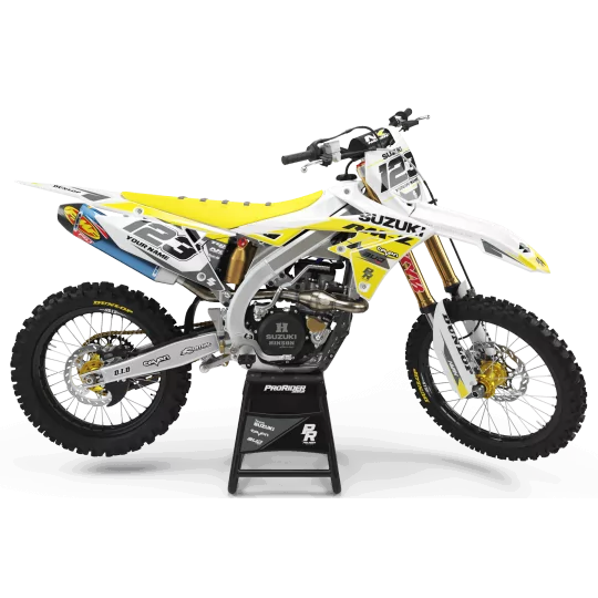 Kit adesivos moto Kit adesivos Motocross SUZUKI BUD RACING AMARELO|BRANCO (REF:PRDA36D6)