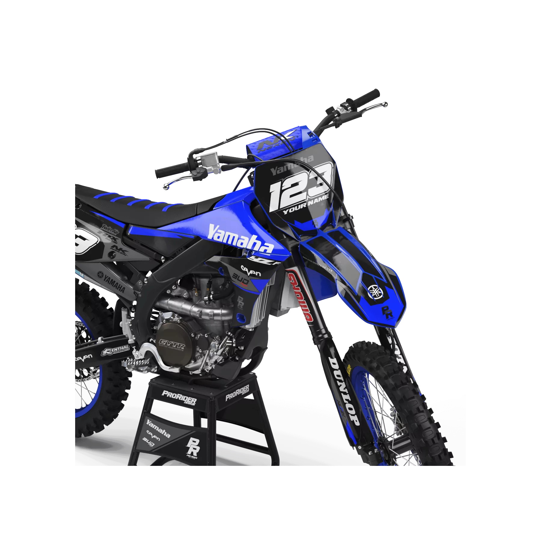 Kit adesivos moto Kit adesivos Motocross YAMAHA BUD RACING PRETO|AZUL (REF:PRDA36E1)