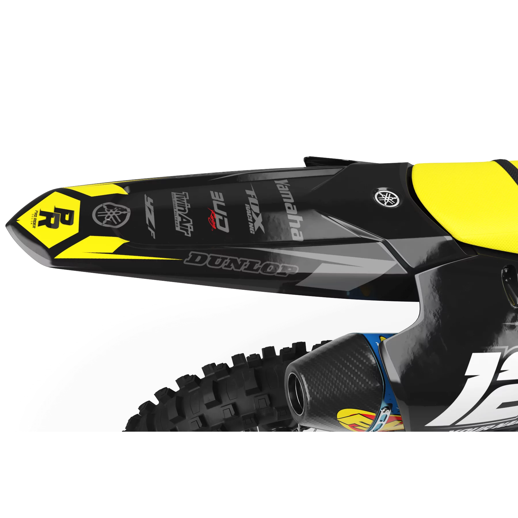 Kit adesivos moto Kit adesivos Motocross YAMAHA BUD RACING PRETO|AMARELO (REF:PRDA36E4)