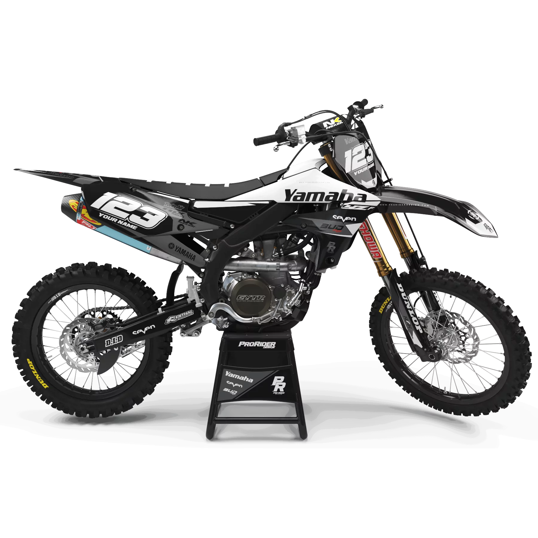 Kit adesivos moto Kit adesivos Motocross YAMAHA BUD RACING PRETO|BRANCO (REF:PRDA36E5)