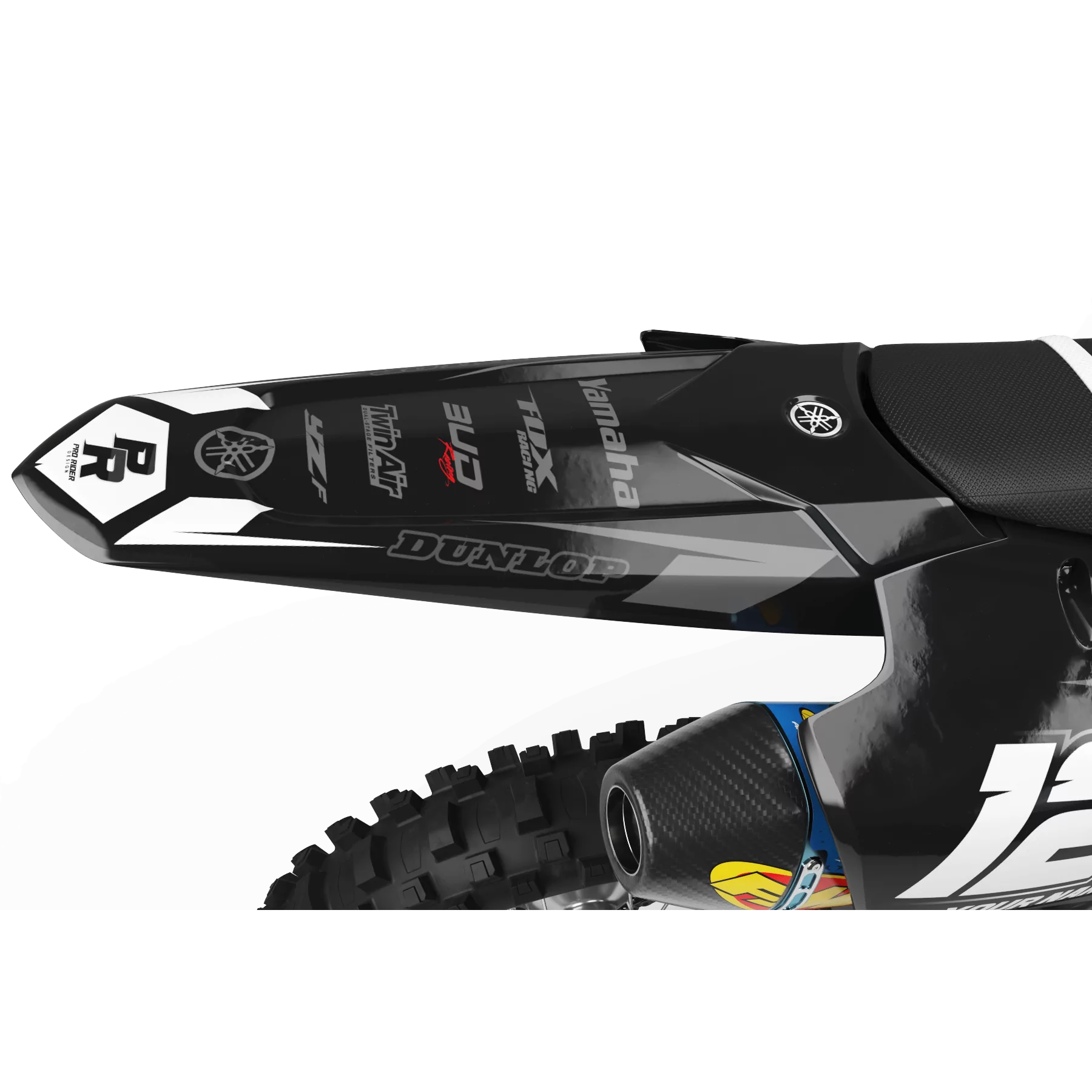 Kit adesivos moto Kit adesivos Motocross YAMAHA BUD RACING PRETO|BRANCO (REF:PRDA36E5)