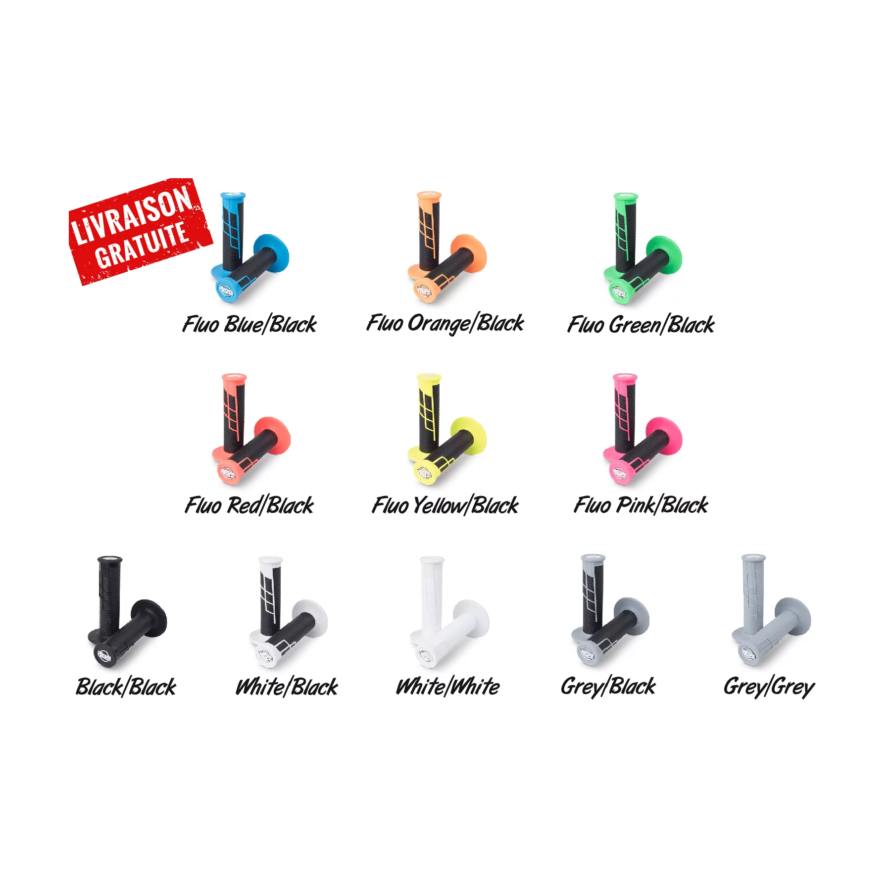 Stickerset motor Pro Taper clamp on grip system handgreep