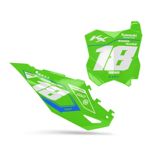 Motorstickerset STICKERSET NUMMERBORDACHTERGRONDEN PERSO KAWASAKI Stealth Edition