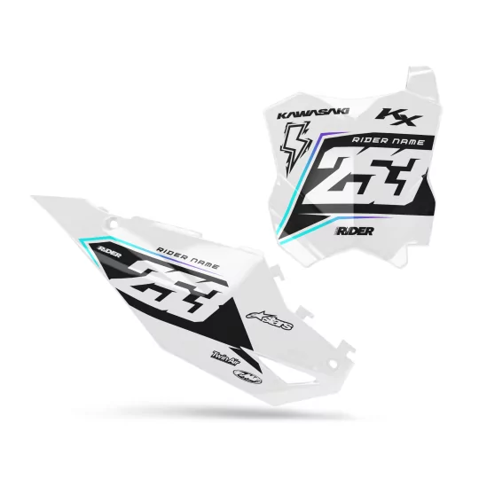 GRAPHICS moto Graphics CUSTOM NUMBER PLATES KAWASAKI Bold Impact