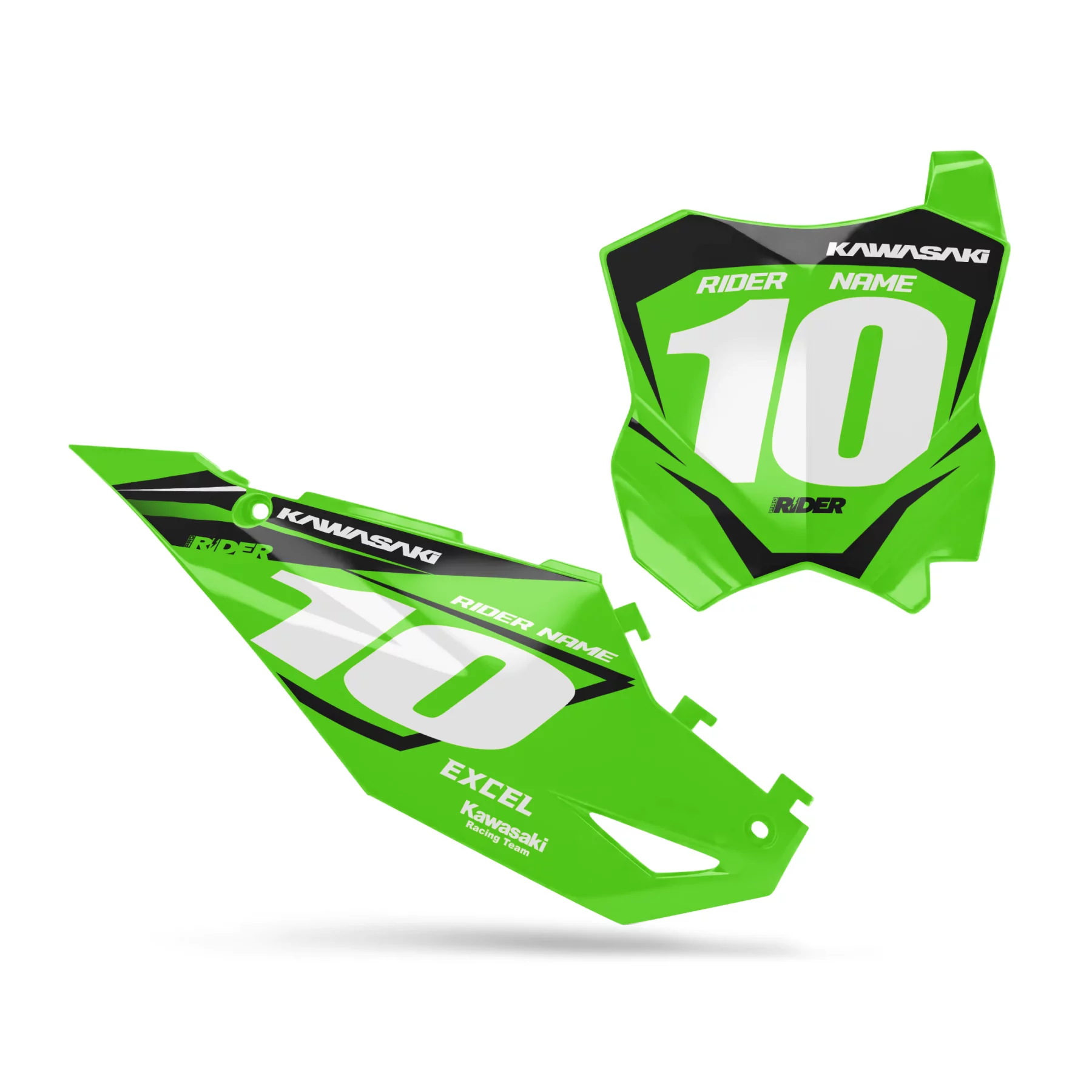 Kit adesivos moto KIT ADESIVOS FUNDOS DE PLACAS PERSO KAWASAKI Vertex Custom