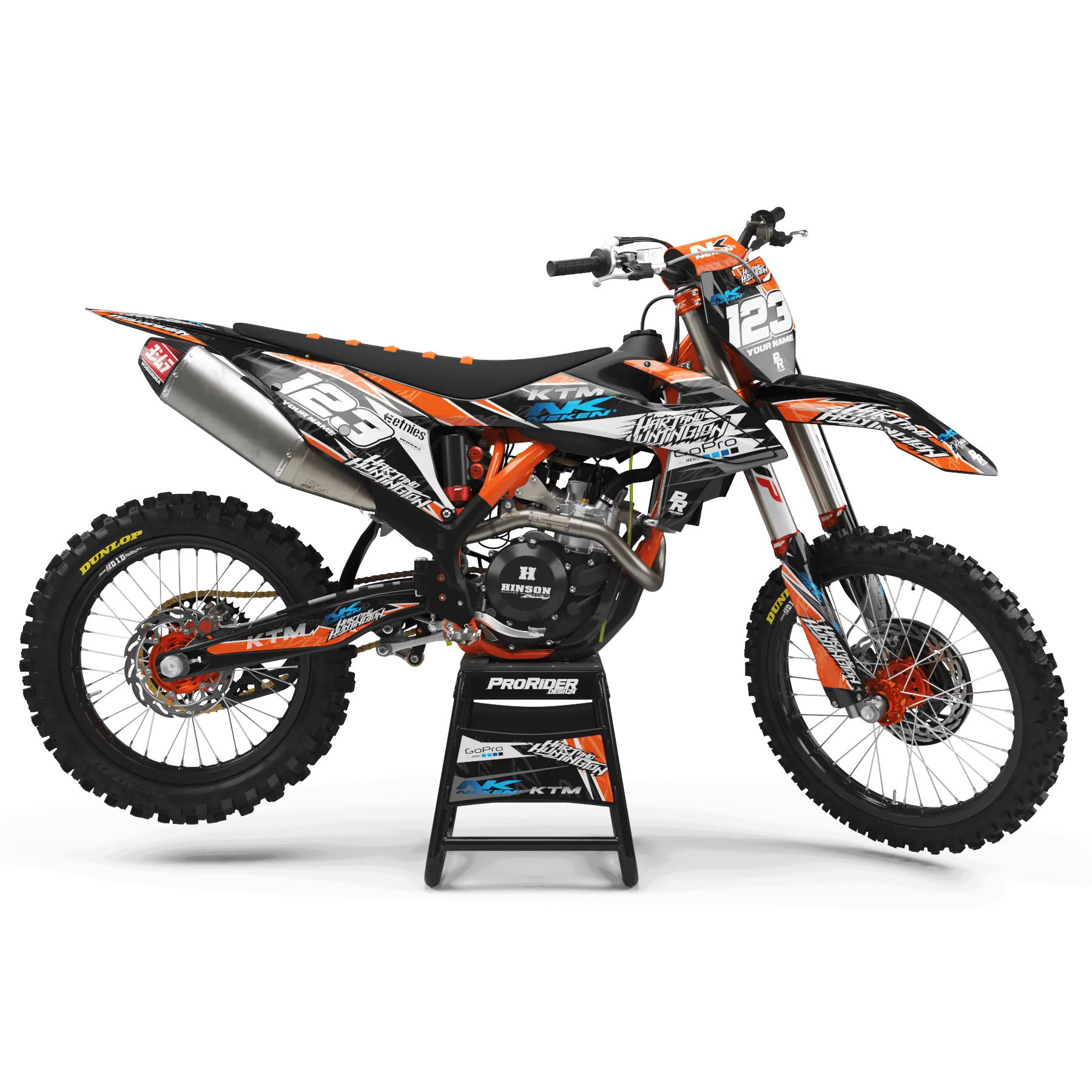 Motorrad DEKOR KIT DECO KTM GO PRO HART AND HUNTINGTON (REF:PRDA38C)