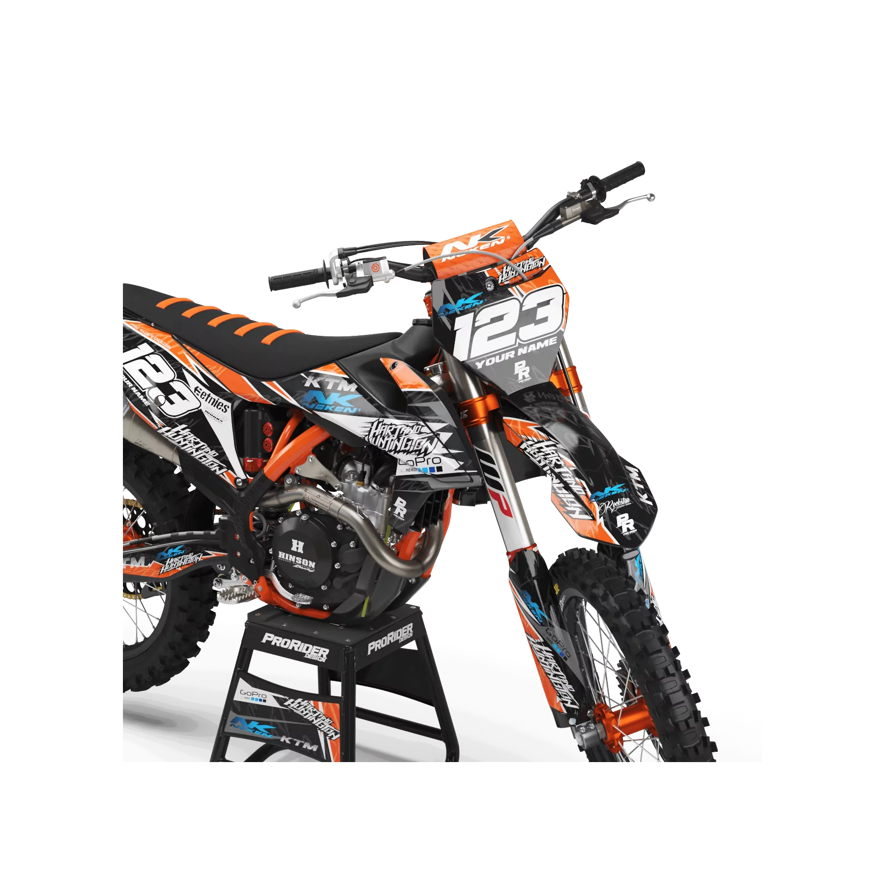 Motorrad Dekor DEKOR KTM GO PRO HART AND HUNTINGTON (REF:PRDA38C)