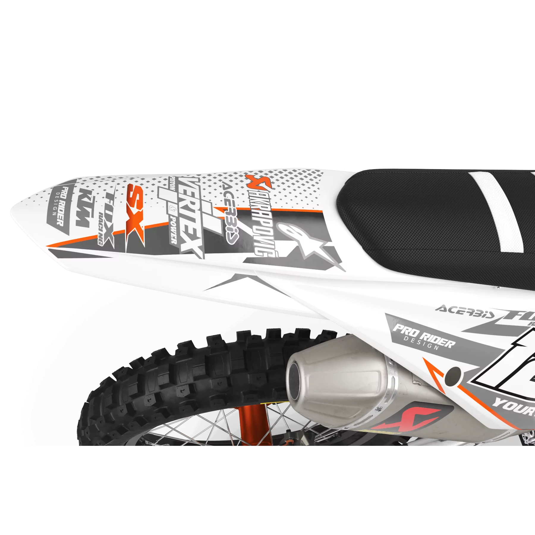 Motorrad DEKOR DEKOR Motocross KTM VERTEX WEISS (REF:PRDA39C3)