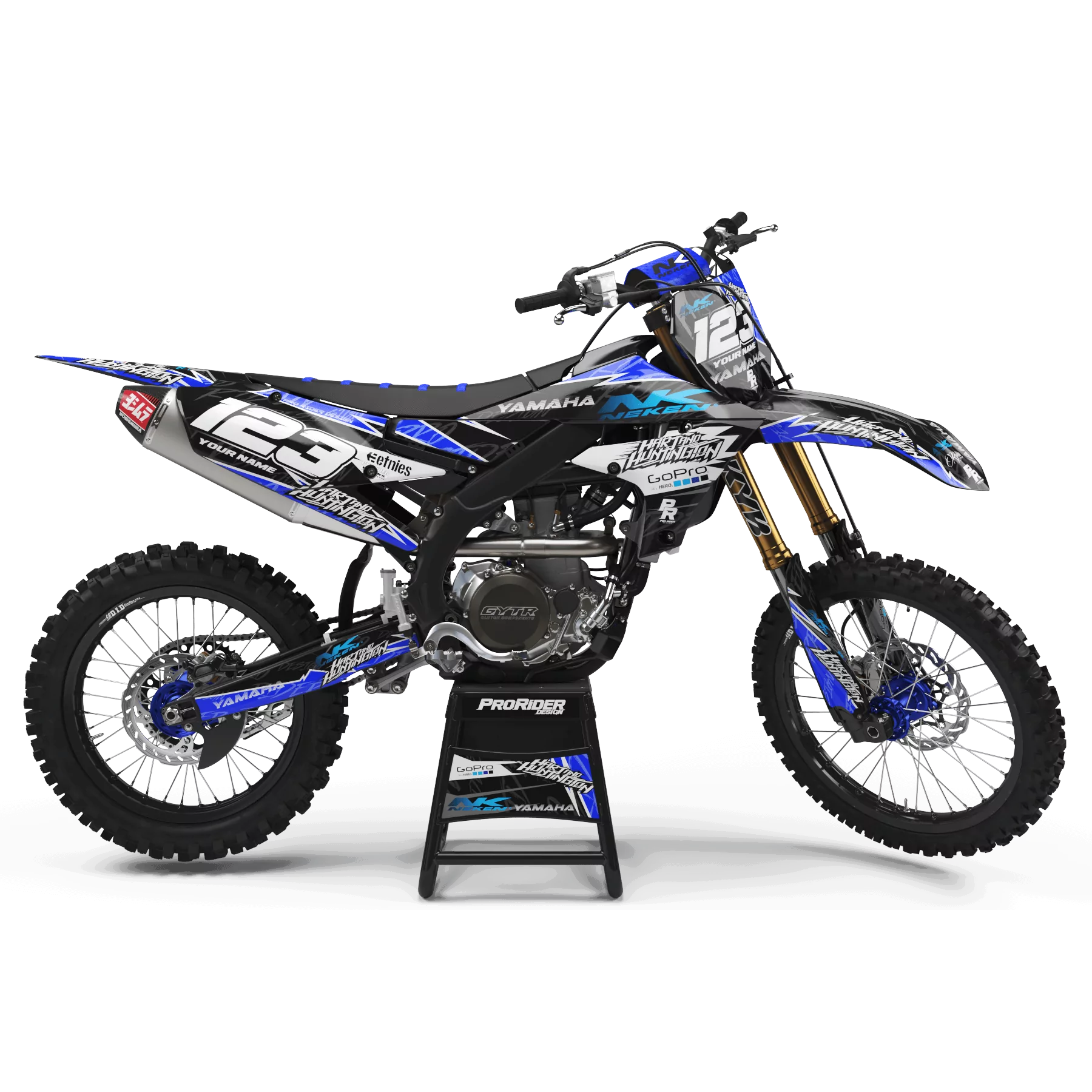 Stickerset motor Stickerset Motorcross Yamaha GO PRO HART AND HUNTINGTON (ref:prda38e)