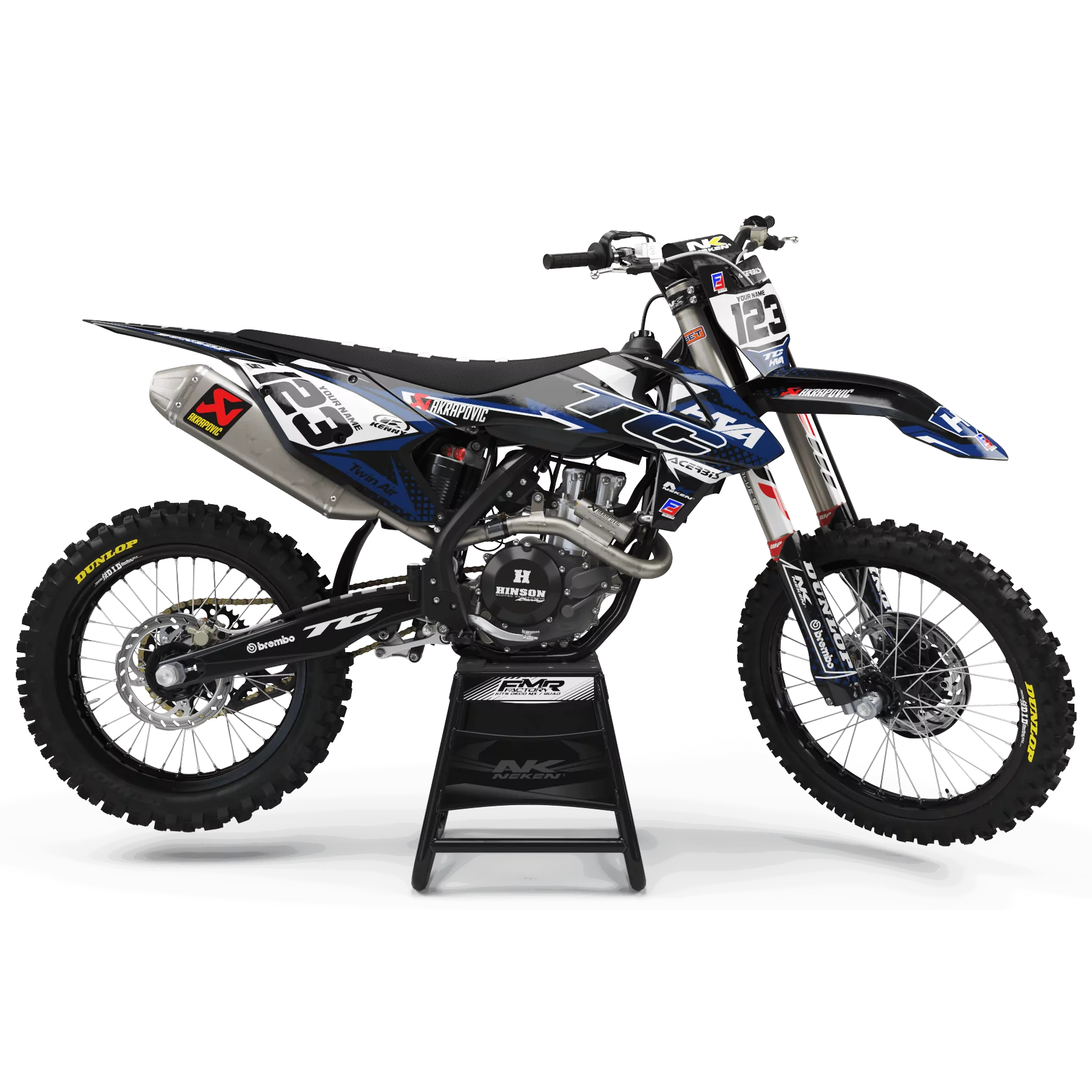 Kit adesivos moto KIT ADESIVOS Motocross Husqvarna FACTORY ENERGY (ref:prda33i)