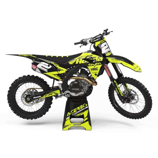 Kit adesivos moto KIT ADESIVOS Motocross HONDA FLUO SEVEN : Magnífico kit para as Motocross Honda