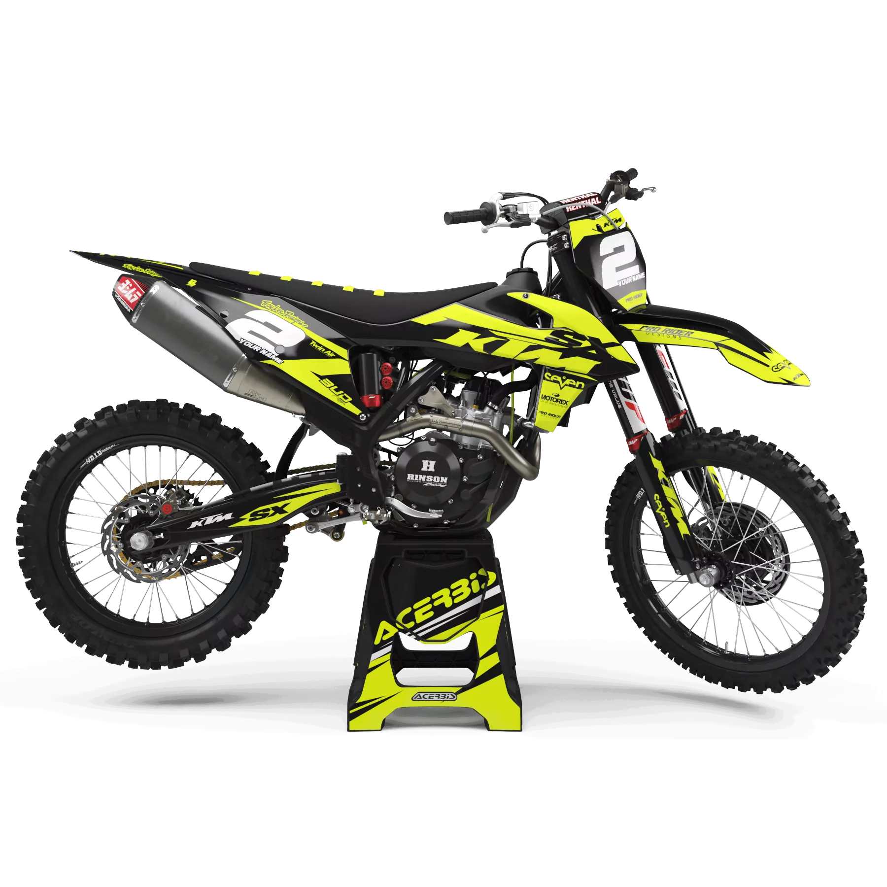 KIT ADESIVOS moto KIT ADESIVOS KTM FLUO SEVEN : Magnífico kit para os Motocross KTM