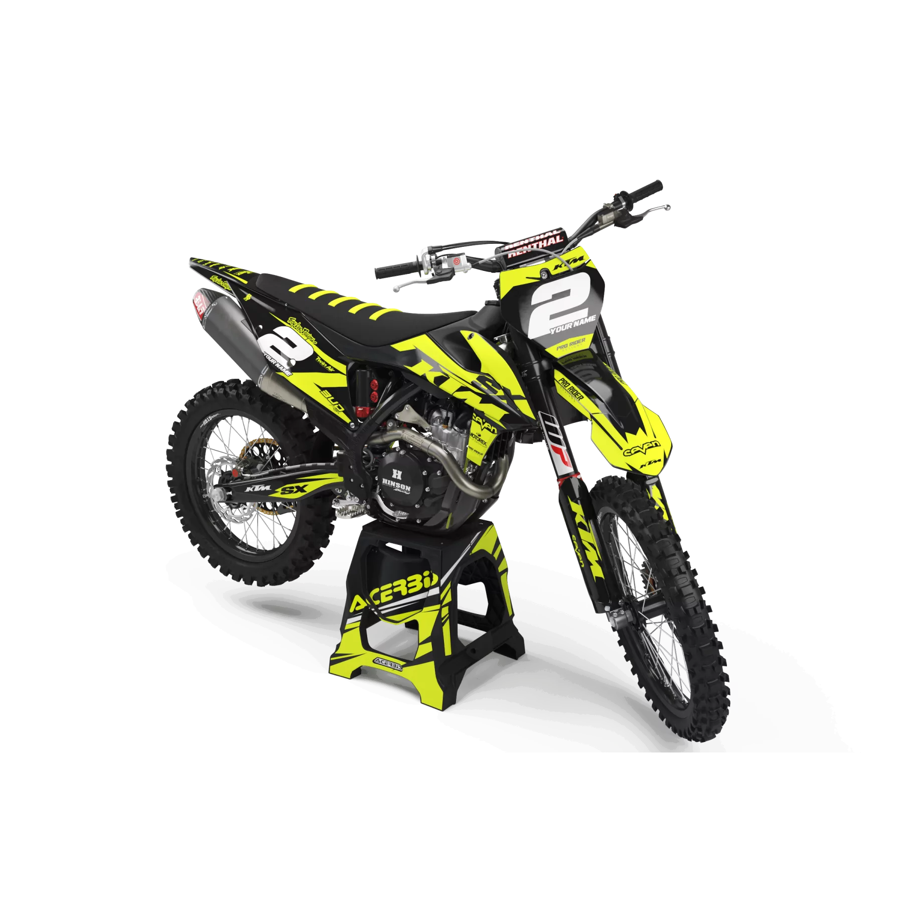 KIT ADESIVOS moto KIT ADESIVOS KTM FLUO SEVEN : Magnífico kit para os Motocross KTM
