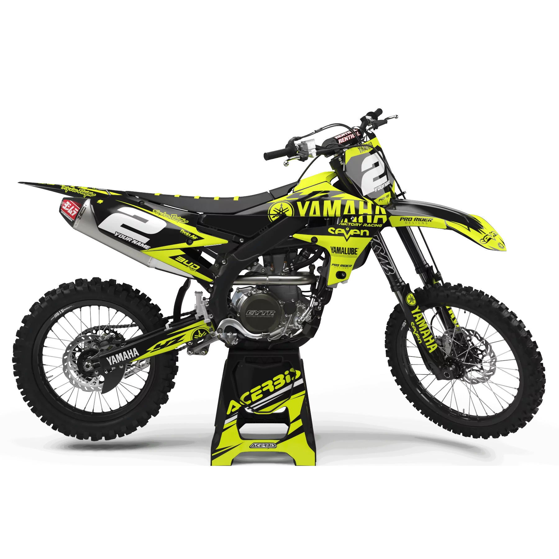KIT ADESIVOS moto KIT ADESIVOS Motocross YAMAHA FLUO SEVEN : Magnífico kit para os Motocross Yamaha