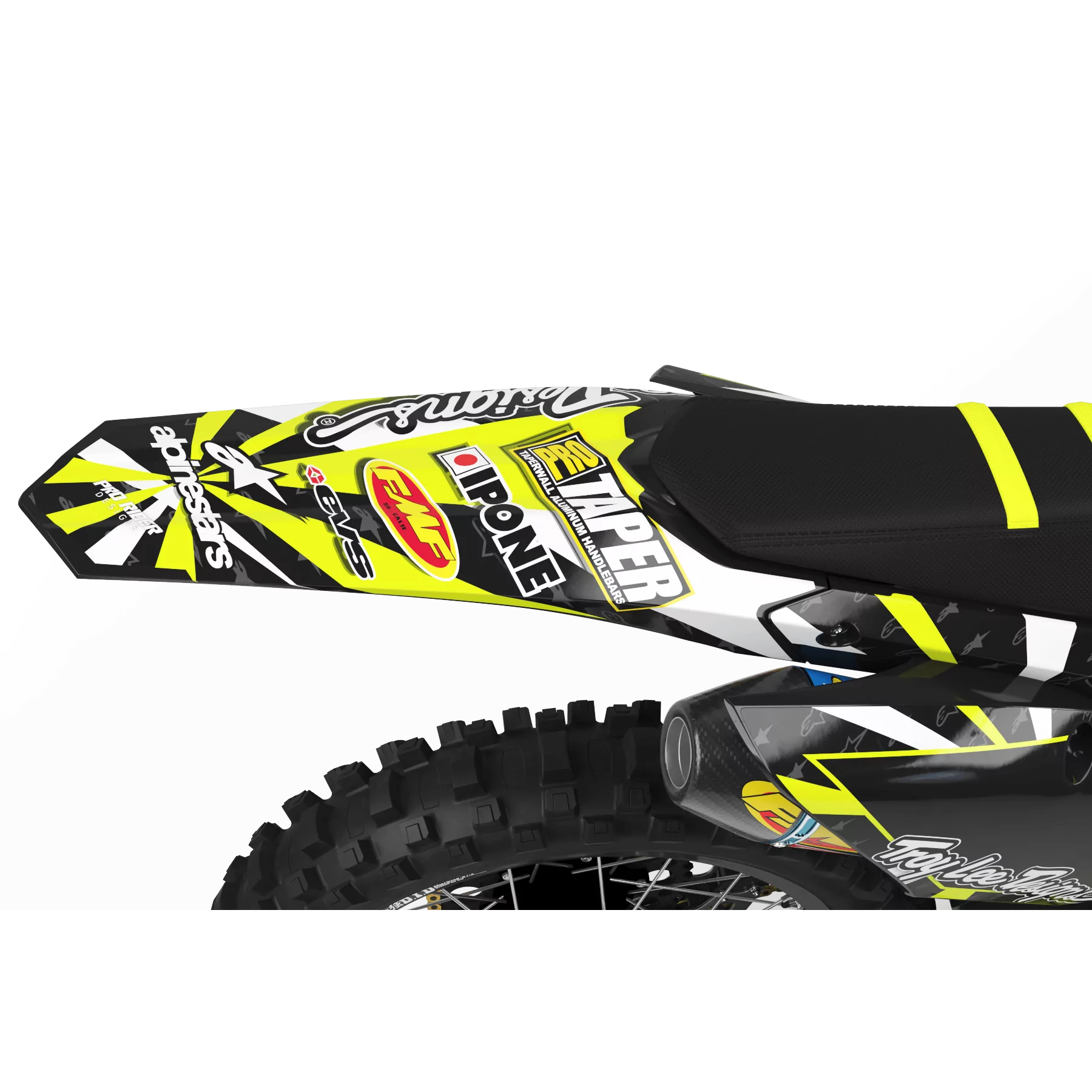 KIT ADESIVOS moto KIT ADESIVOS Motocross HONDA FLUO ALPINESTARS : Magnífico kit para os Motocross Honda